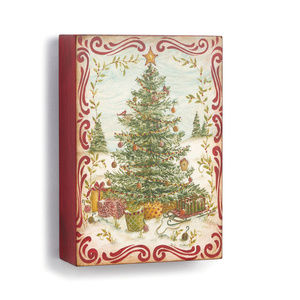 Christmas Tree Block Art Wood Composite NEW